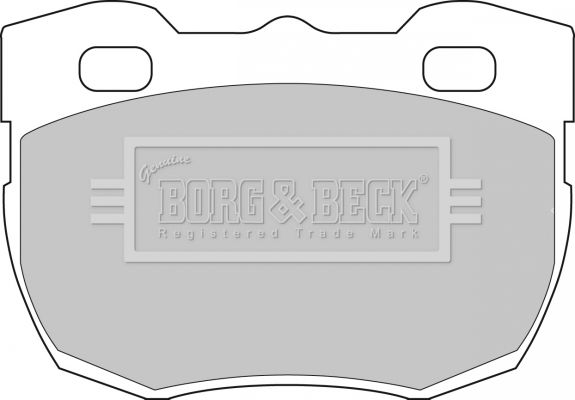 BORG & BECK Комплект тормозных колодок, дисковый тормоз BBP1496